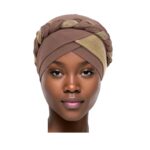 Γυναικείο Υφασμάτινο  Μαλακό Τουρμπάνι  μαλλιών double Beige Braid ( Μπεζ)