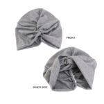 Γυναικείο Υφασμάτινο  Μαλακό Τουρμπάνι  μαλλιών Grey - Image 2