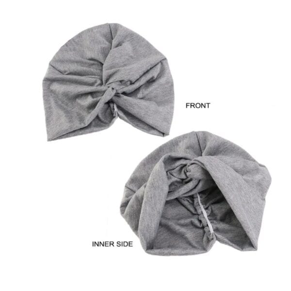 Γυναικείο Υφασμάτινο  Μαλακό Τουρμπάνι  μαλλιών Grey - Image 2
