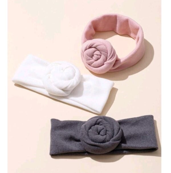 Παιδική- Βρεφική Μαλακή κορδέλα μαλλιών Donut White 0-5 χρονών - Image 2