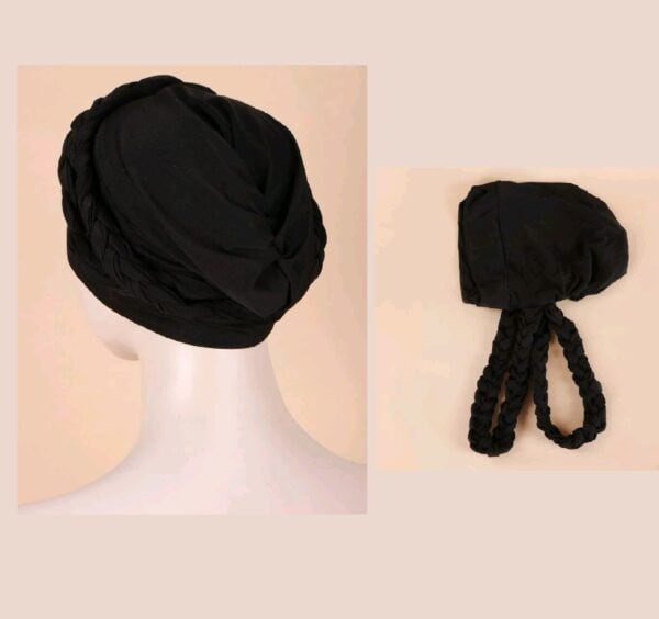 Γυναικείο  Μαλακό Τουρμπάνι  μαλλιών braid - Black (Μαύρο) - Image 2