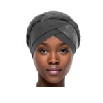 Γυναικείο Υφασμάτινο  Μαλακό Τουρμπάνι  μαλλιών double Grey Braid