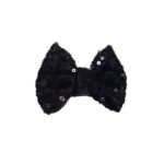 Παιδικό  Clip -Κοκαλάκι μαλλιών Strass Black Φιόγκος 8cm