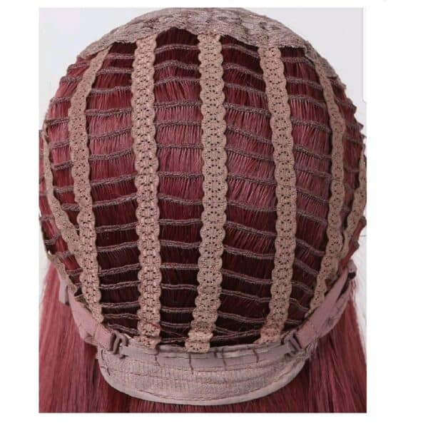 Γυναικεία περούκα curly σε κόκκινο χρώμα συνθετική υψηλής ποιότητας 20 inches - Image 3