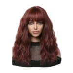 Γυναικεία περούκα curly σε κόκκινο χρώμα συνθετική υψηλής ποιότητας 20 inches