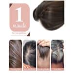 Γυναικείο Topper Τουπέ κορυφής μαλλιών με κλιπ μεγάλης επιφάνειας - Καστανό ανοιχτό 02 - Image 4