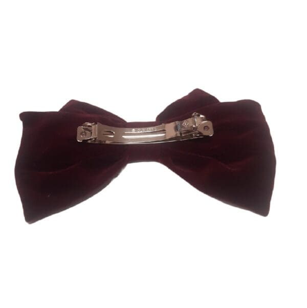 Clip -Κοκαλάκι μαλλιών Velvet μεγάλος φιόγκος 13cm - Red - Image 4