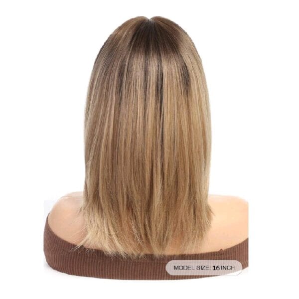 Γυναικεία περούκα σε καστανόξανθο χρώμα συνθετική υψηλής ποιότητας 16 inches - Image 3
