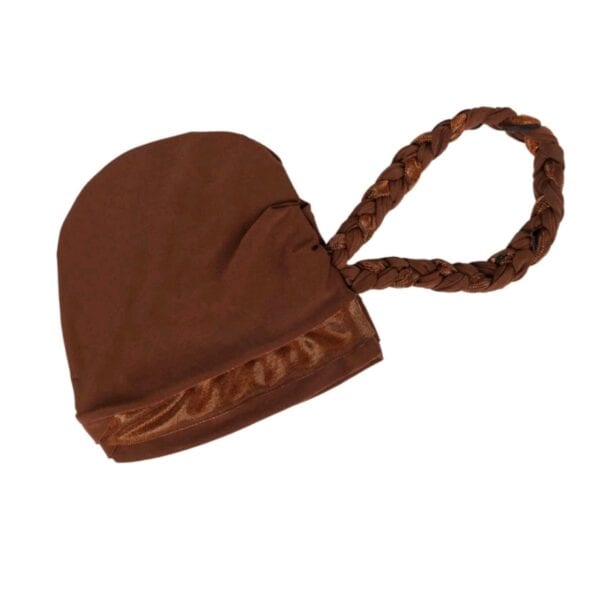 Γυναικείο Υφασμάτινο  Μαλακό Τουρμπάνι  μαλλιών Braid Brown  (καφέ) - Image 2