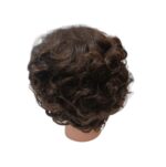 Γυναικεία Περούκα συνθετική υψηλής ποιότητας σε καστανό σκούρο χρώμα με μπούκλες 10 inches - Image 2