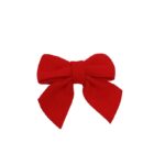 Clip -Κοκαλάκι μαλλιών Velvet φιόγκος 6cm - Red