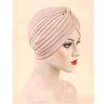 Γυναικείο Υφασμάτινο Μαλακό Τουρμπάνι μαλλιών - Beige - Image 2