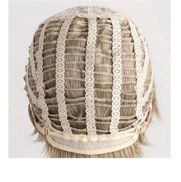 Γυναικεία Περούκα συνθετική υψηλής ποιότητας σε ξανθό χρώμα 10 inches - Image 5