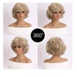 Γυναικεία Περούκα συνθετική υψηλής ποιότητας σε ξανθό χρώμα με ανταύγειες 10 inches - Image 3