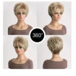 Γυναικεία Περούκα συνθετική υψηλής ποιότητας σε ξανθό χρώμα με ανταύγειες 8 inches - Image 2