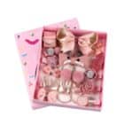 Ροζ Κουτί με 18 παιδικά κλιπ-κοκαλάκια Dusty Pink