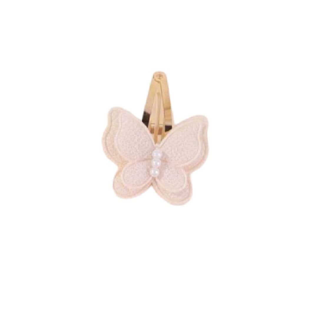 butterfly-clip-beige-hair Παιδικό Clip -Κοκαλάκι μαλλιών Butterfly pearl Beige - Image 1