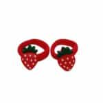 Σετ 2 τμχ Παιδικό- λαστιχάκι red strawberry 1,5 cm