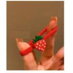Σετ 2 τμχ Παιδικό- λαστιχάκι red strawberry 1,5 cm - Image 2