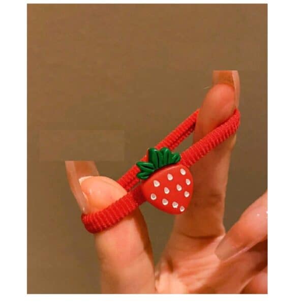 Σετ 2 τμχ Παιδικό- λαστιχάκι red strawberry 1,5 cm - Image 2