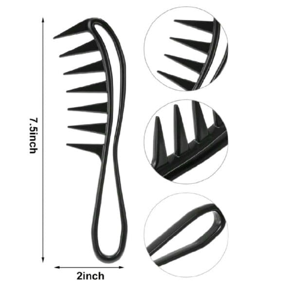 Πλαστική χτένα με αραιά δόντια για περούκες και topper - Image 2
