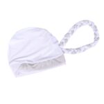 Γυναικείο Υφασμάτινο  Μαλακό Τουρμπάνι  μαλλιών Braid double White silver - Image 2