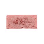 Παιδική- Βρεφική Μαλακή κορδέλα μαλλιών Flowers  0-8 χρονών Dusty Pink