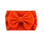 Παιδική- Βρεφική Μαλακή κορδέλα μαλλιών με μεγάλο φιόγκο 6'' inches 5 μηνών-7χρονών waffle- Orange