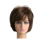 Γυναικεία Περούκα συνθετική υψηλής ποιότητας καστανό χρώμα 10 inches