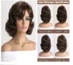 Γυναικεία Περούκα συνθετική υψηλής ποιότητας καστανό χρώμα 12 inches - Image 2