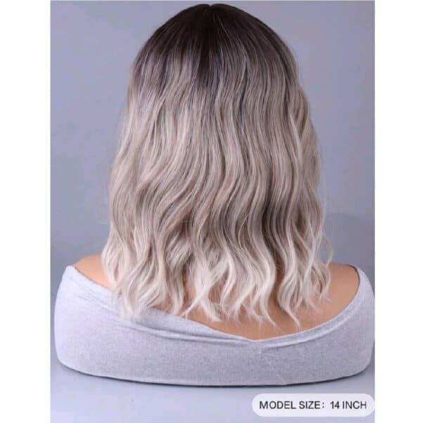 Γυναικεία Περούκα συνθετική υψηλής ποιότητας σε ξανθό ashy χρώμα 14 inches - Image 3