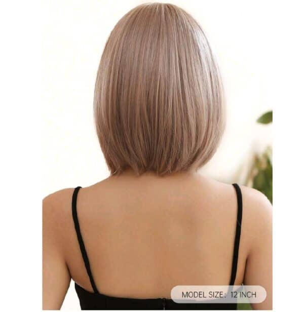 Γυναικεία Περούκα συνθετική υψηλής ποιότητας σε Σκούρο ξανθό χρώμα 12 inches - Image 2