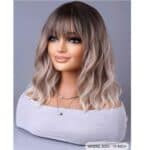 Γυναικεία Περούκα συνθετική υψηλής ποιότητας σε ξανθό ashy χρώμα 14 inches - Image 2