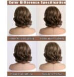 Γυναικεία Περούκα συνθετική υψηλής ποιότητας σε καστανό ανοιχτό χρώμα curly 12 inches - Image 3
