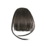 Φράντζα μαλλιών ραβώμενη και με κλιπ - Μαύρο χρώμα