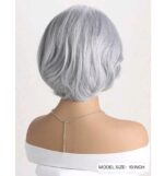 Γυναικεία Περούκα συνθετική υψηλής ποιότητας σε Grey Γκρι silver χρώμα 10 inches - Image 2