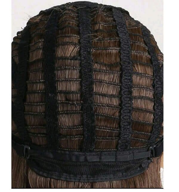 Γυναικεία Περούκα συνθετική υψηλής ποιότητας σε καστανό ανοιχτό χρώμα curly 12 inches - Image 4