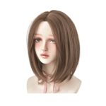 Γυναικεία Περούκα συνθετική υψηλής ποιότητας σε καστανό ανοιχτό χρώμα  χωρίς αφέλειες 16 inches