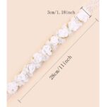 Παιδικό-βρεφικό λευκό στεφάνι κορδέλα με τριαντάφυλλα και δαντέλα για βάφτιση - Image 3