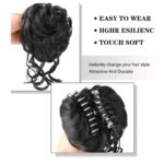 Κότσος μαλλιών με κλάμερ και αφέλειες - Μαύρο χρώμα - Image 3