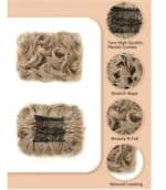 Ποστίς Κότσος συνθετική τρίχα υψηλής ποιότητας με μεγάλο όγκο και χτενάκια τοποθέτησης - Gold Ξανθό - Image 3