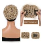 Ποστίς Κότσος συνθετική τρίχα υψηλής ποιότητας με μεγάλο όγκο και χτενάκια τοποθέτησης - Gold Ξανθό - Image 2