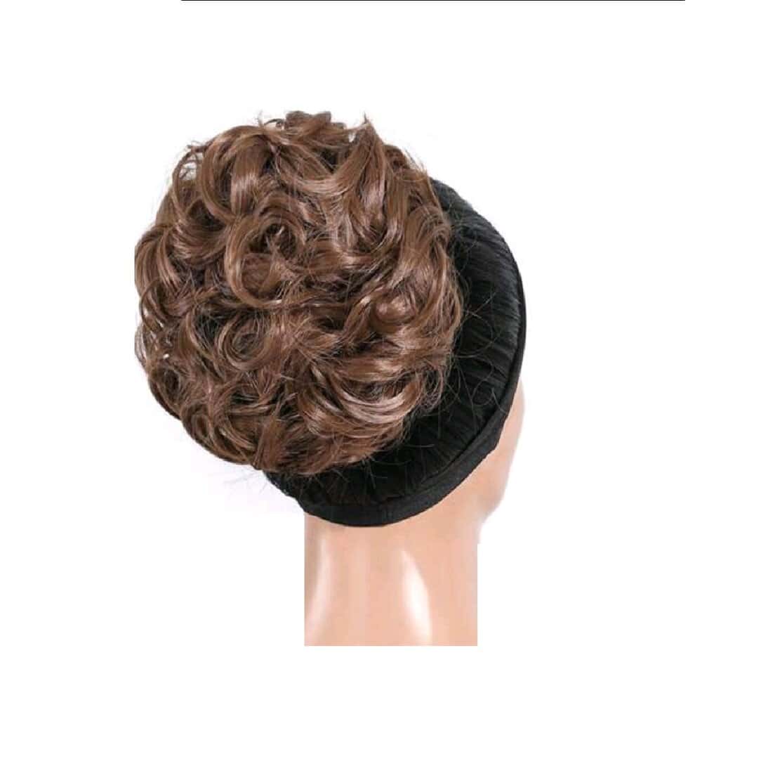 DARK-BROWN-BUN-COMBS-BIG-KOTSOS Ποστίς Κότσος συνθετική τρίχα υψηλής ποιότητας με μεγάλο όγκο και χτενάκια τοποθέτησης - Καστανό σκούρο - Image 1