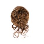 Ποστίς Κότσος συνθετική τρίχα υψηλής ποιότητας με αφέλειες και  κλάμερ τοποθέτησης- Καστανό ανοιχτό