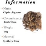 Ποστίς Κότσος συνθετική τρίχα υψηλής ποιότητας με  κλάμερ τοποθέτησης- Καστανό με ξανθές ανταύγιες - Image 3