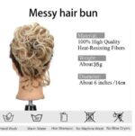 Ποστίς Κότσος με λάστιχο  και αφέλειες συνθετική τρίχα υψηλής ποιότητας με αφέλειες - Ξανθό με ανταύγιες - Image 3