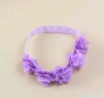 Παιδική- Βρεφική κορδέλα με λουλούδια και δαντέλα για βάφτιση και παρανυφάκια 0-5 χρονών Purple - Image 2