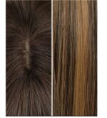 Γυναικεία Περούκα συνθετική υψηλής ποιότητας σε καστανό με ανταύγειες 16 inches - Image 3