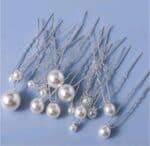 Νυφικό Σετ 18 τμχ Φουρκέτα ιβουάρ Πέρλα διάφορα μεγέθη - Image 2