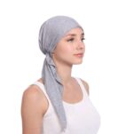 Γυναικείο Υφασμάτινο  Μαλακό Τουρμπάνι  μαλλιών Grey slim long